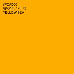 #FCAD00 - Yellow Sea Color Image